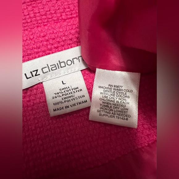 Liz Claiborne Fuschia Pink Dress Jacket - Picture 4 of 5